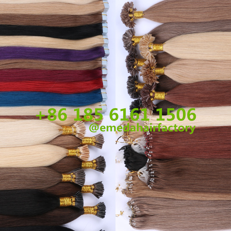 EMEDA virgin cuticle hair  extensions wholesale.jpg